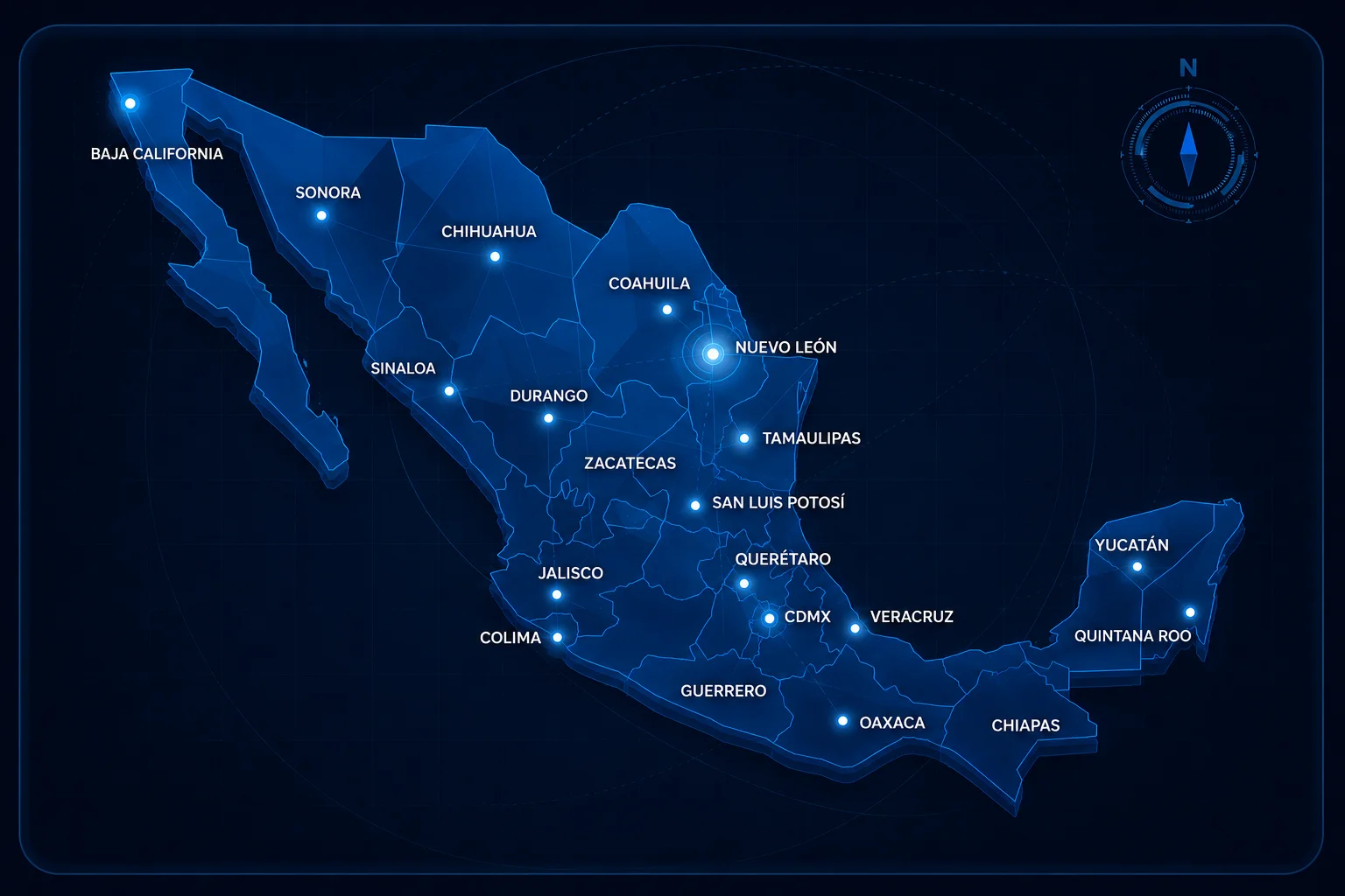 Mapa de cobertura TB4B en México